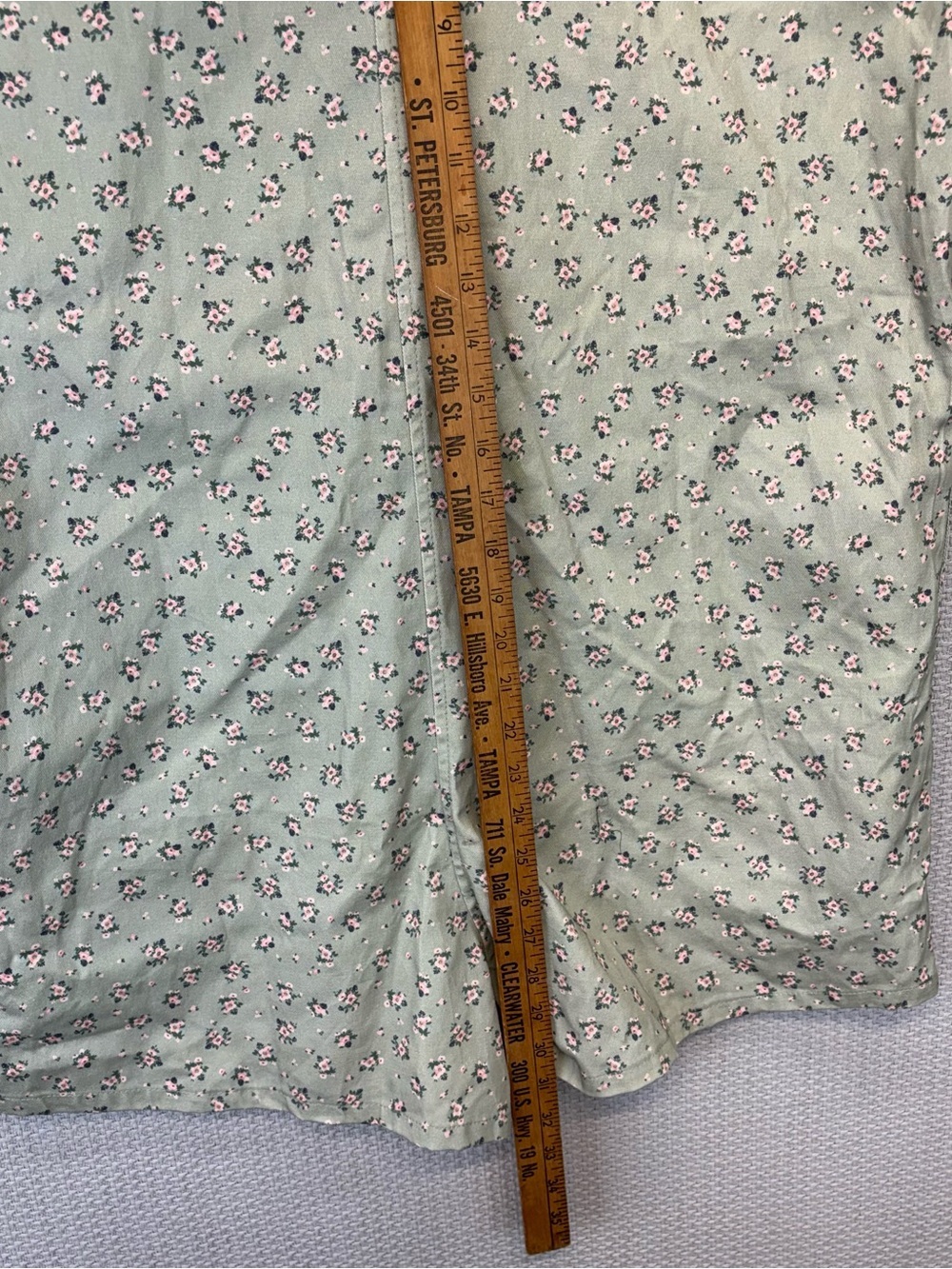 NWT Mable Anthropologie Romper Sage Floral Denim 100% Cotton Boho Festival Small - Picture 10 of 10